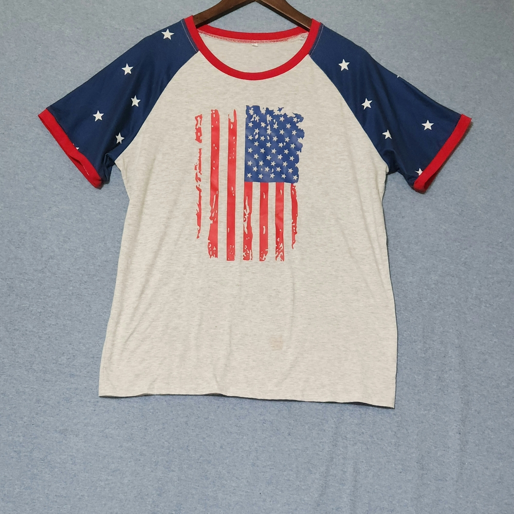 Patriotic Star Sleeve T-Shirt